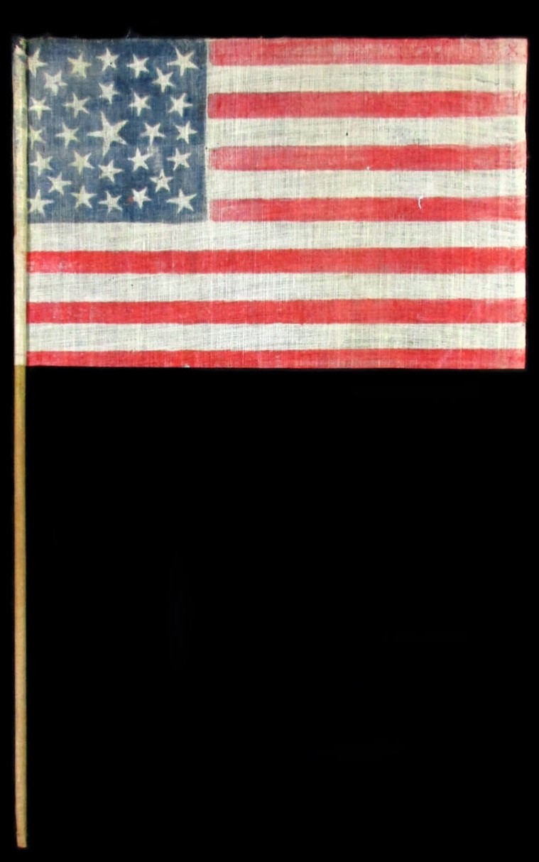 Scarce 29 Star Antique American Flag with a Medallion Star Pattern